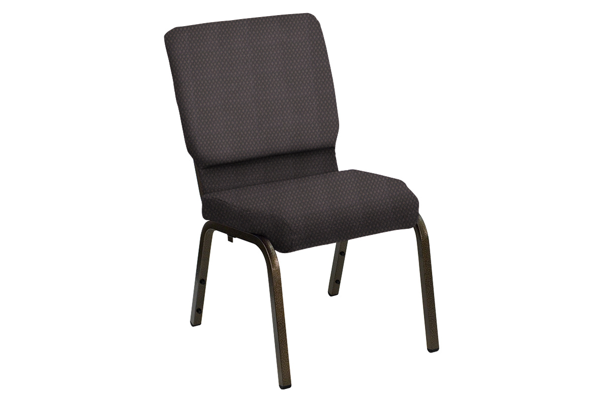 BLNK - HERCULES Series Church Chair in Bedford with Gold Vein Frame