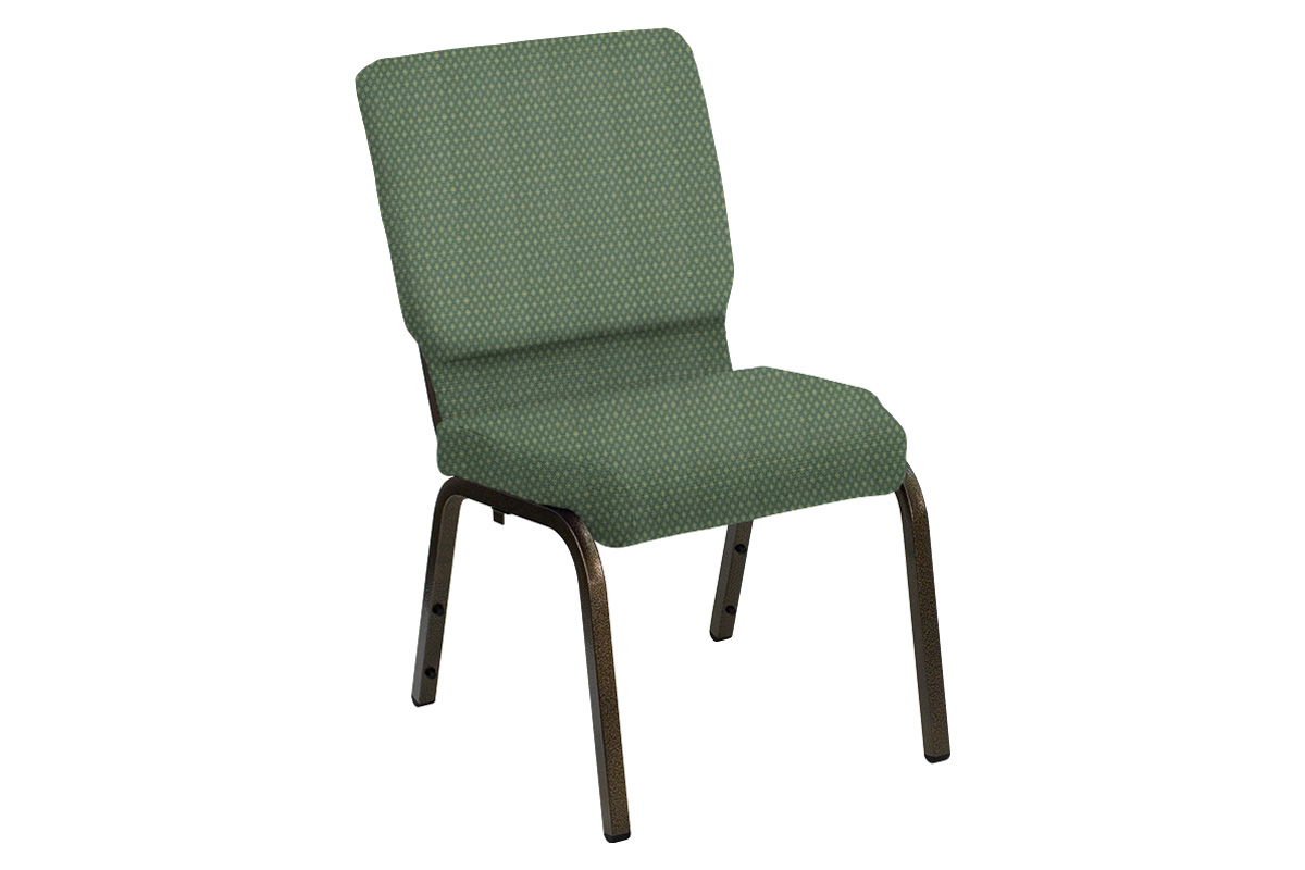 BLNK - HERCULES Series Church Chair in Bedford with Gold Vein Frame