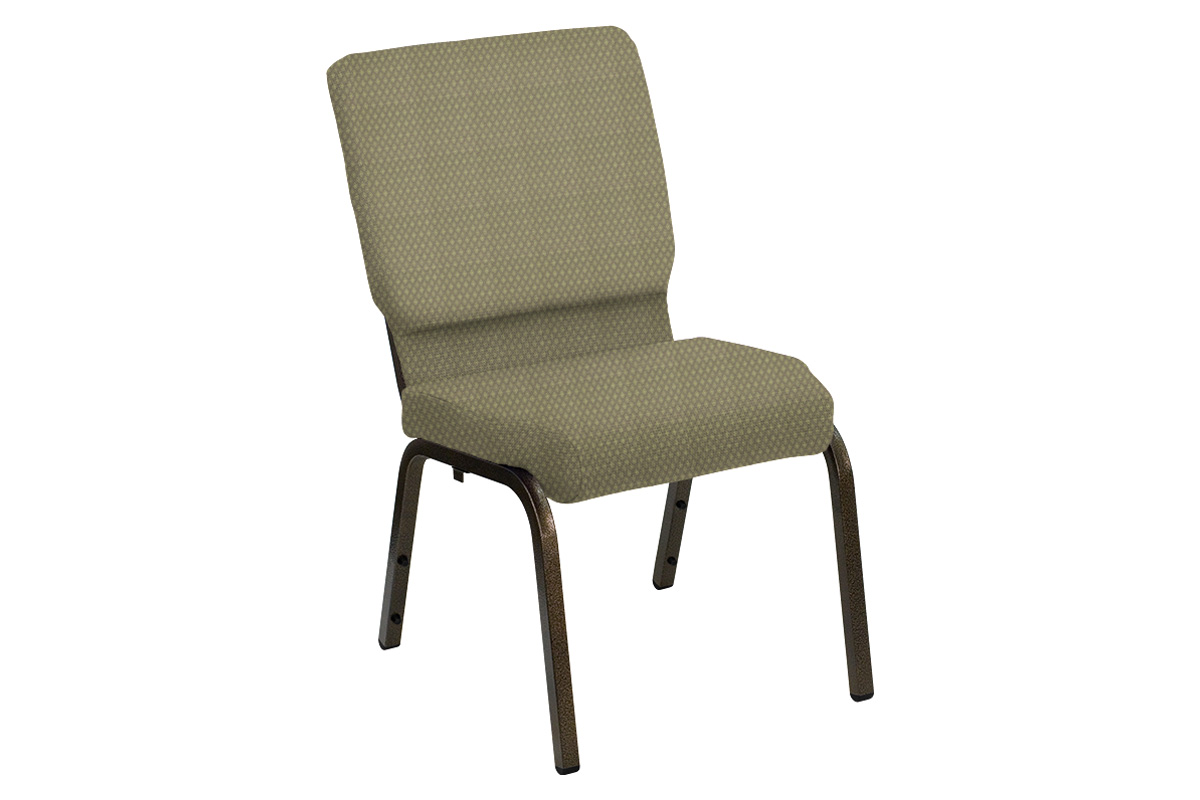 BLNK - HERCULES Series Church Chair in Bedford with Gold Vein Frame
