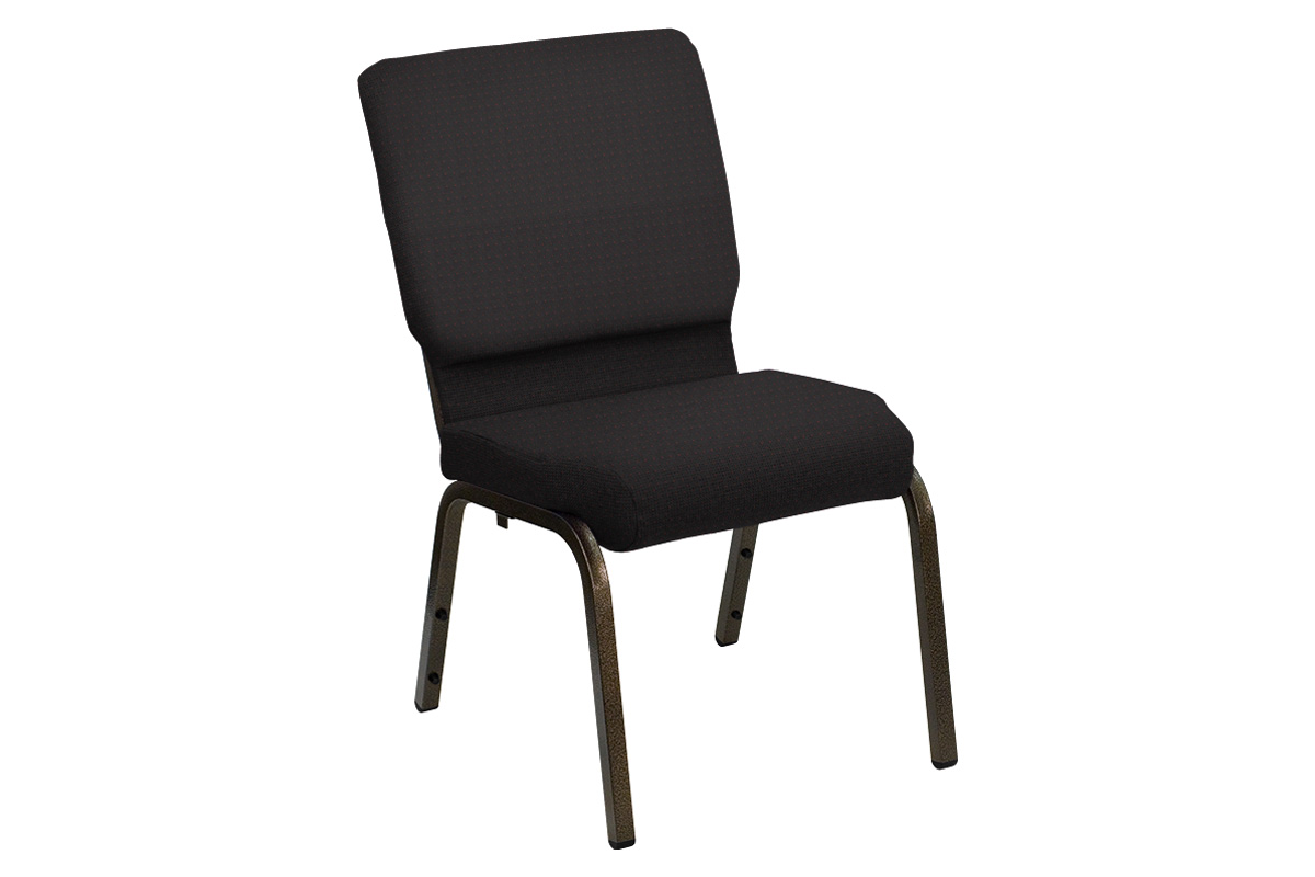 BLNK - HERCULES Series Church Chair in Bedford with Gold Vein Frame