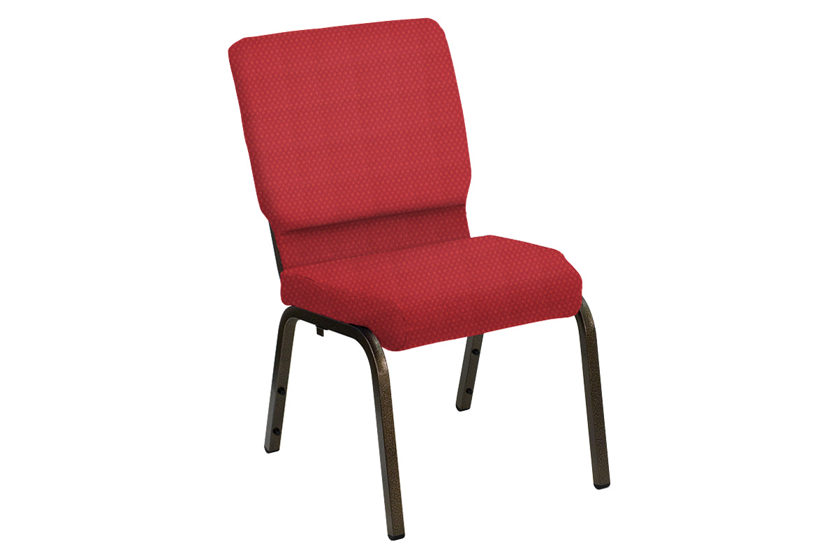BLNK - HERCULES Series Church Chair in Bedford with Gold Vein Frame