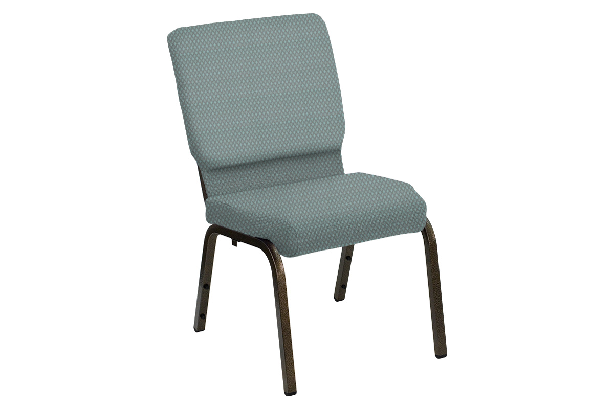 BLNK - HERCULES Series Church Chair in Bedford with Gold Vein Frame