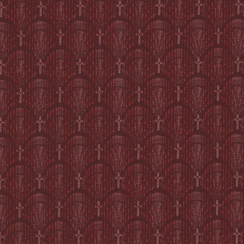 BLNK Church Chair in Grace with Gold Vein Frame - Claret, 18.5"W