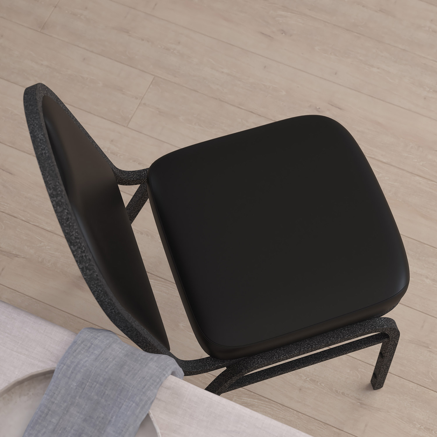 BLNK HERCULES Series Commercial Vinyl Dome Back Stacking Banquet Chair - Silver Vein Metal