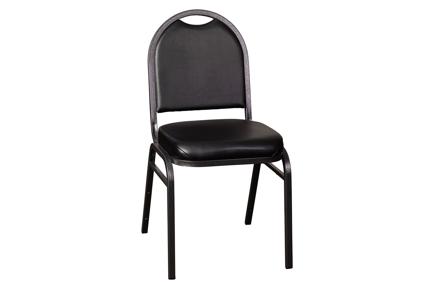 BLNK HERCULES Series Commercial Vinyl Dome Back Stacking Banquet Chair - Silver Vein Metal