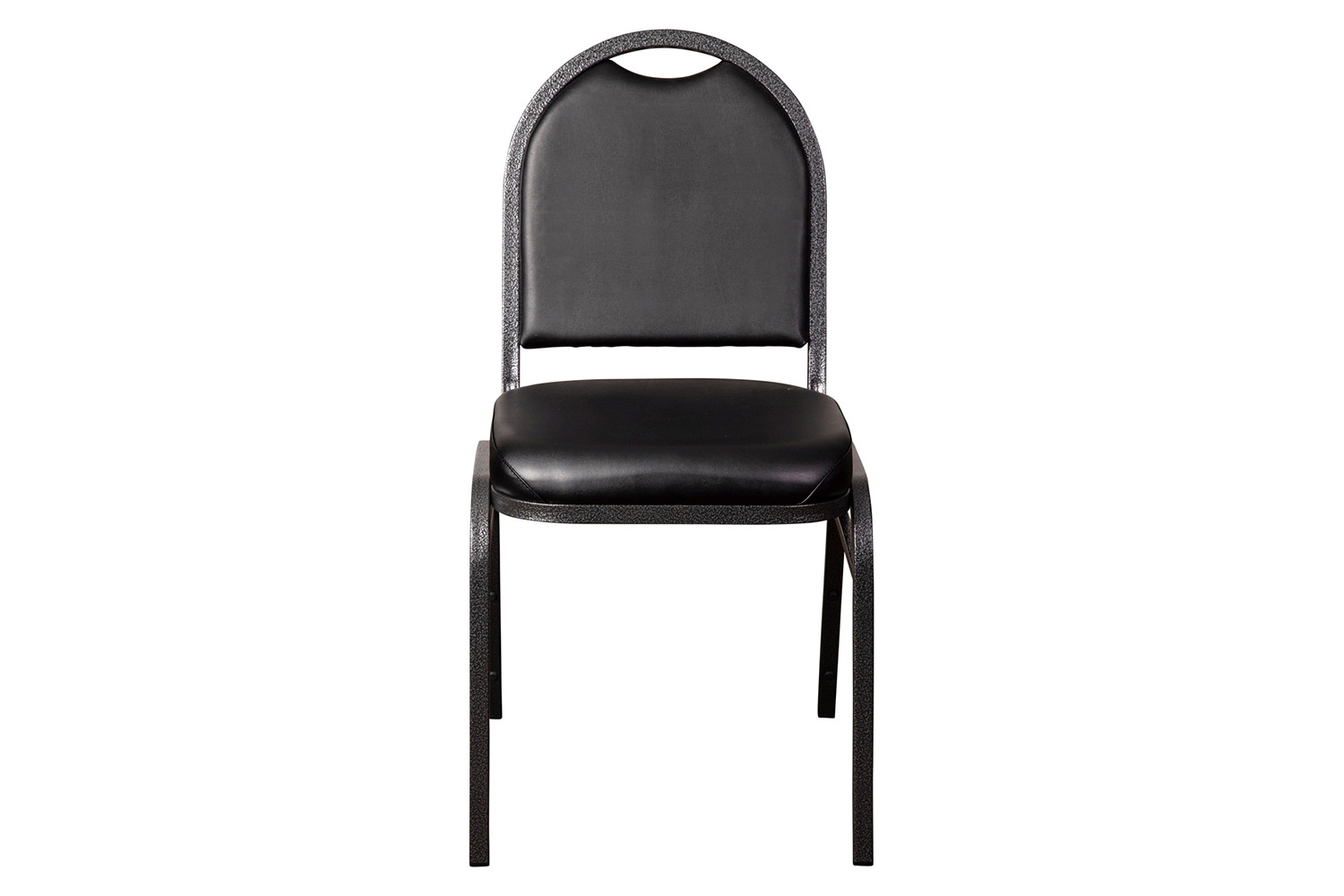 BLNK HERCULES Series Commercial Vinyl Dome Back Stacking Banquet Chair - Silver Vein Metal