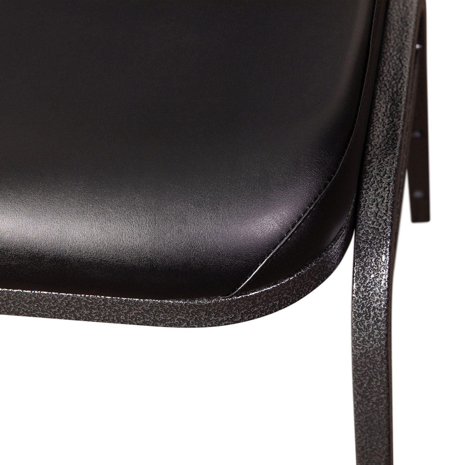 BLNK HERCULES Series Commercial Vinyl Dome Back Stacking Banquet Chair - Silver Vein Metal