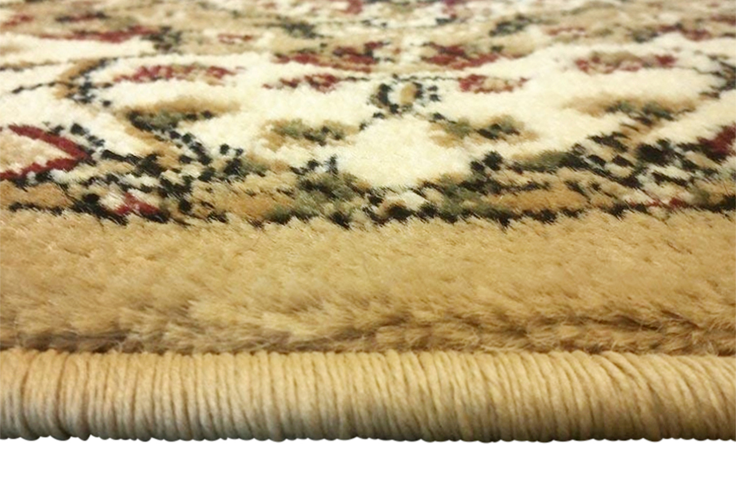 BLNK Mersin Collection Persian Style Olefin Area Rug with Jute Backing - Ivory, 2'W x 3'L