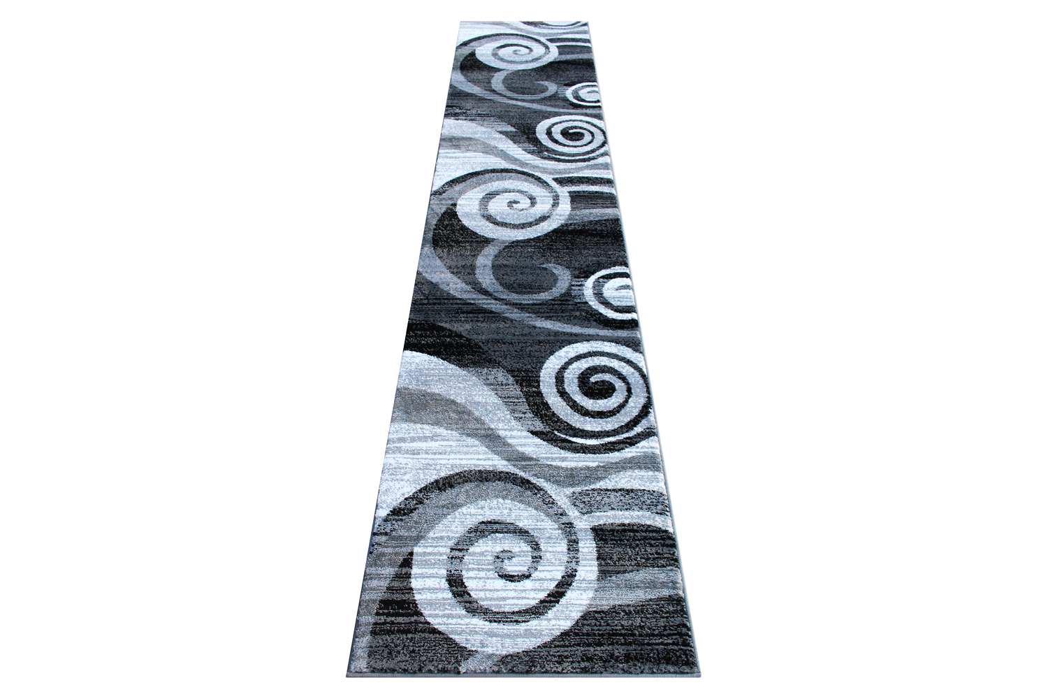 BLNK - Cirrus Collection Olefin Swirl Patterned Area Rug with Jute Backing