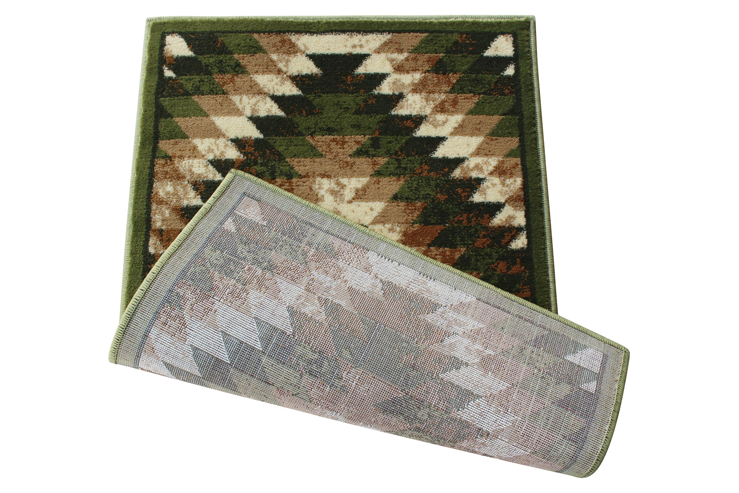 BLNK Teagan Collection Southwestern Style Olefin Area Rug with Jute Backing - Green, 2'W x 3'L