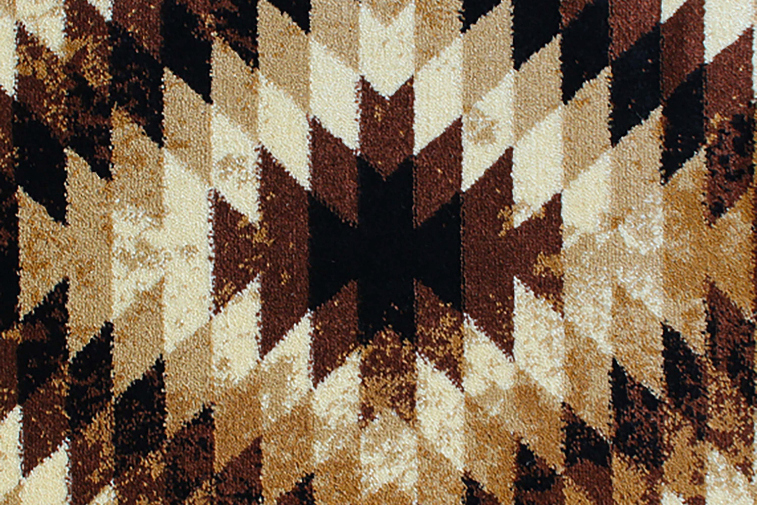BLNK Teagan Collection Southwestern Style Olefin Area Rug with Jute Backing - Brown, 2'W x 7'L