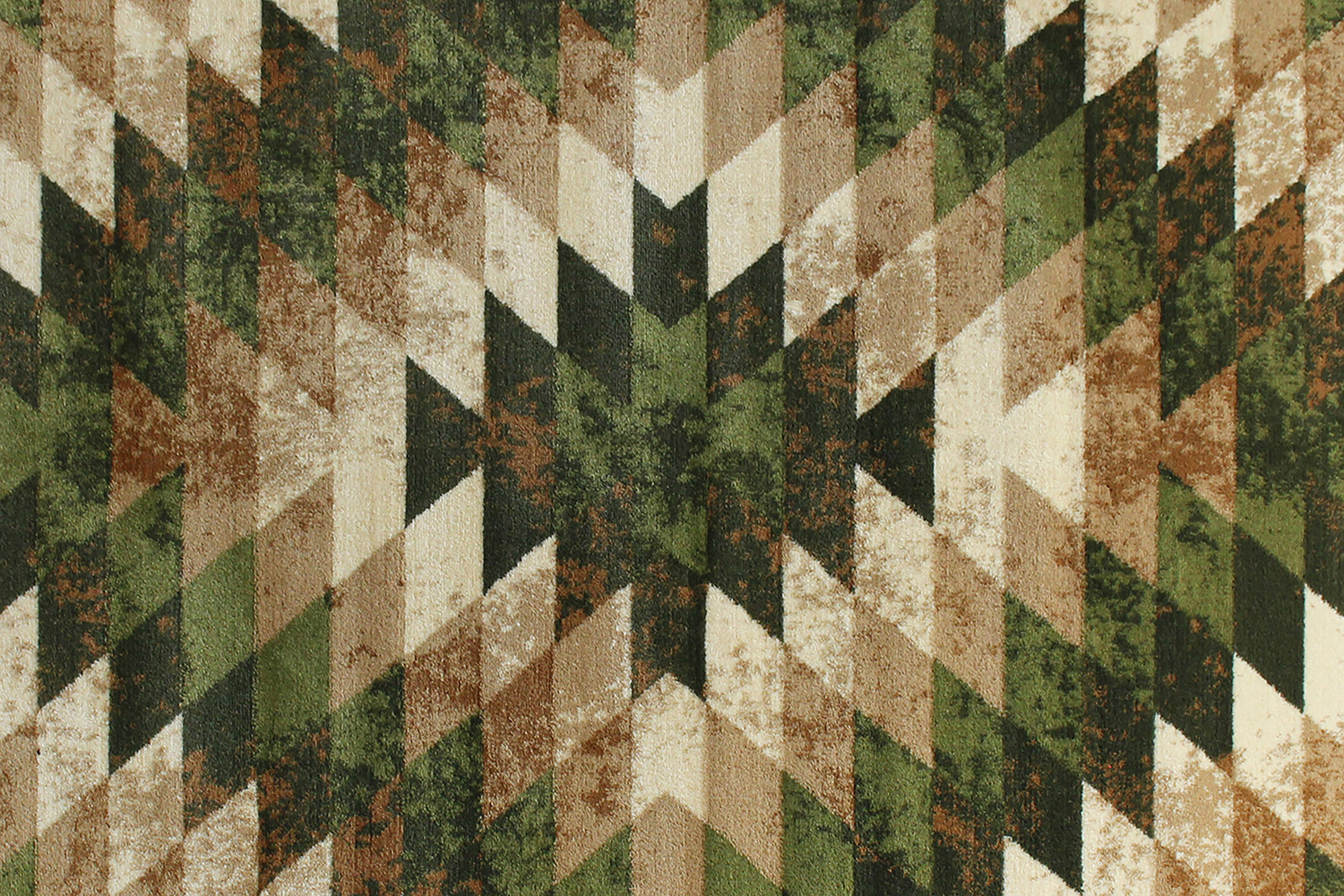 BLNK Teagan Collection Southwestern Style Olefin Area Rug with Jute Backing - Green, 4'W x 5'L
