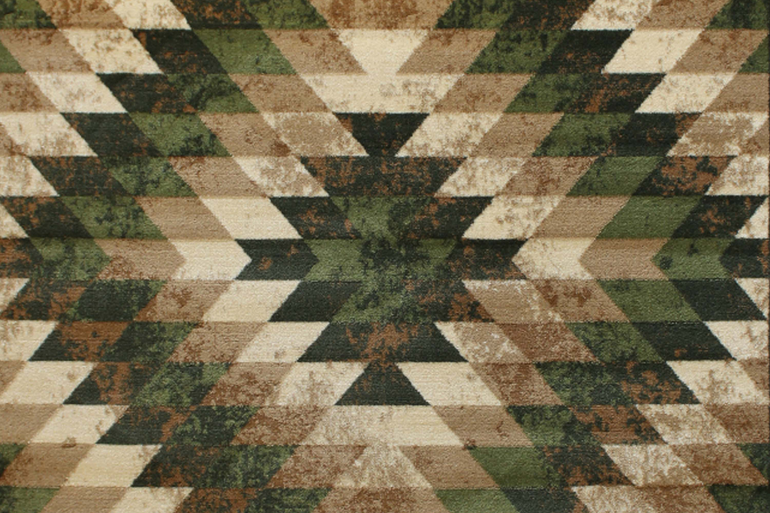 BLNK Teagan Collection Southwestern Style Olefin Area Rug with Jute Backing - Green, 5'W x 7'L