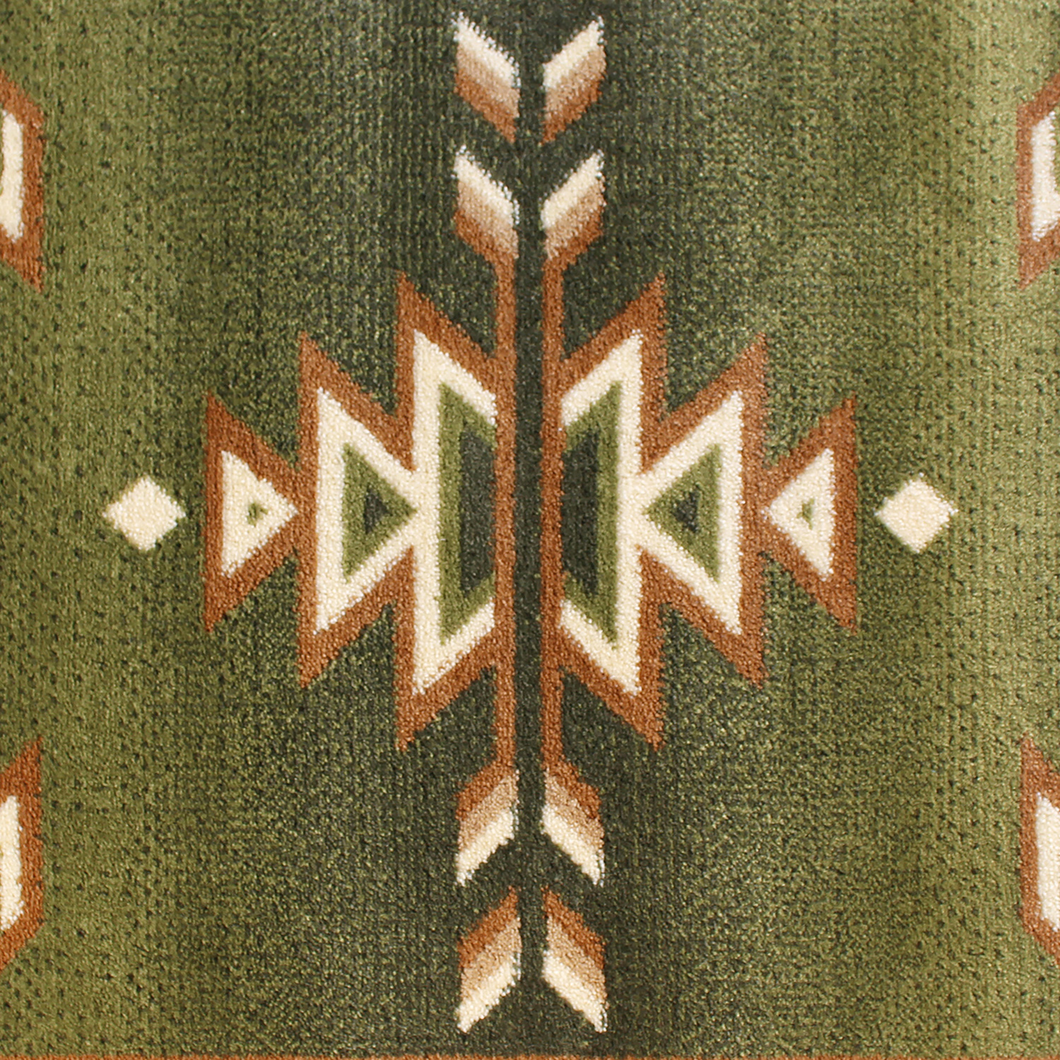 BLNK Lodi Collection Southwestern Style Olefin Area Rug with Jute Backing - Green, 2'W x 3'L