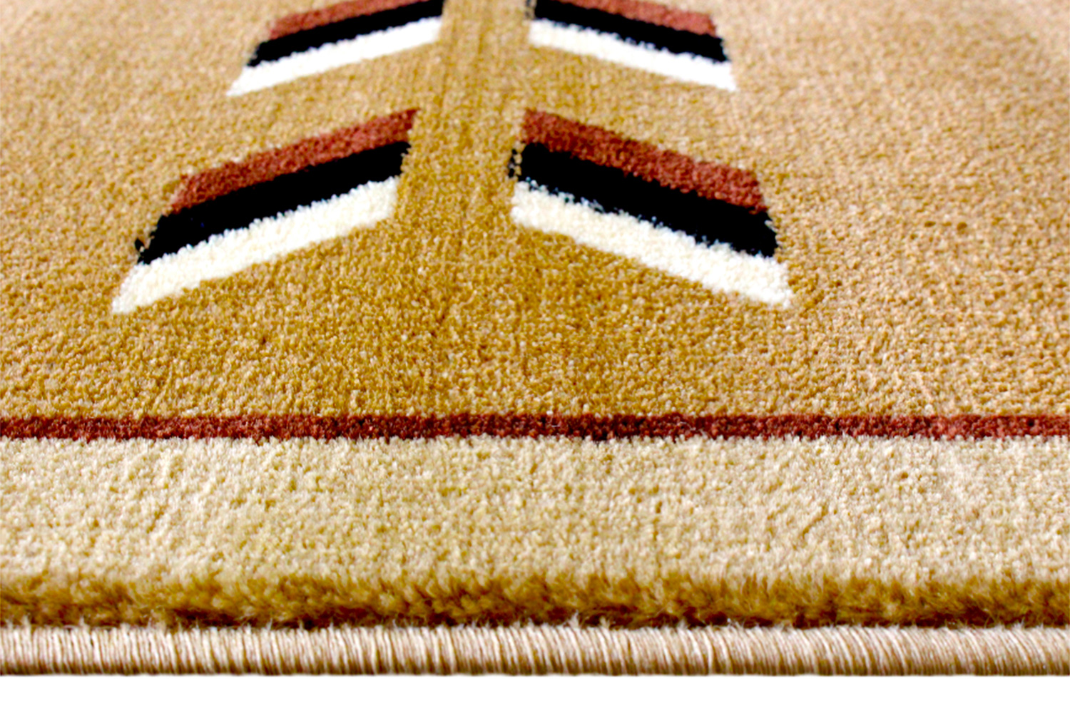 BLNK Lodi Collection Southwestern Style Olefin Area Rug with Jute Backing - Brown, 8'W x 10'L