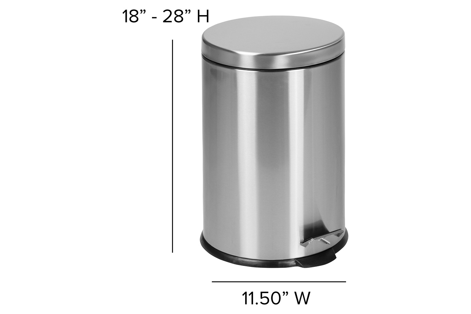 BLNK Round Stainless Steel Fingerprint Resistant Soft Close Step Trash Can - 5.3 Gallons (20L) - 5.3 Gall