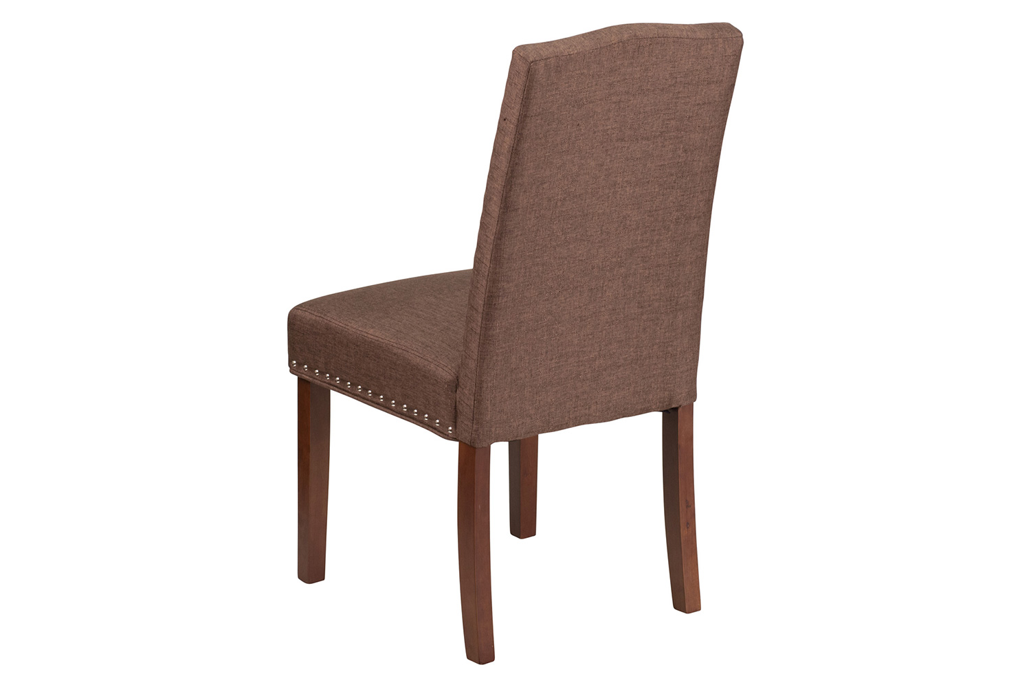 BLNK HERCULES Hampton Hill Series Parsons Chair with Silver Accent Nail Trim - Brown