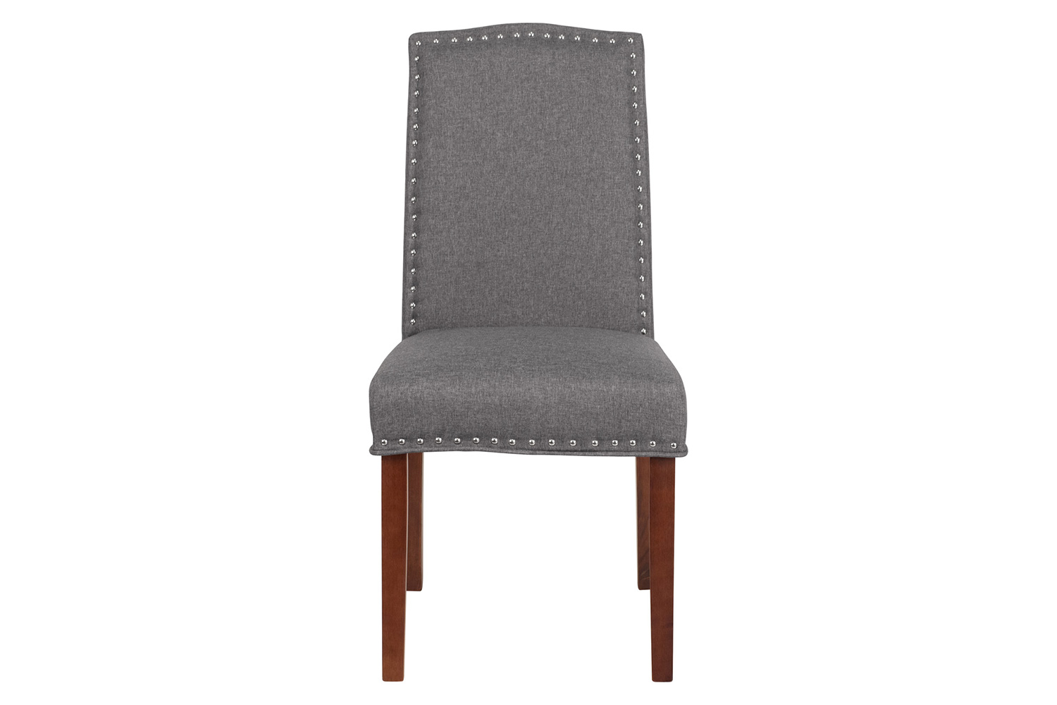 BLNK HERCULES Hampton Hill Series Parsons Chair with Silver Accent Nail Trim - Gray