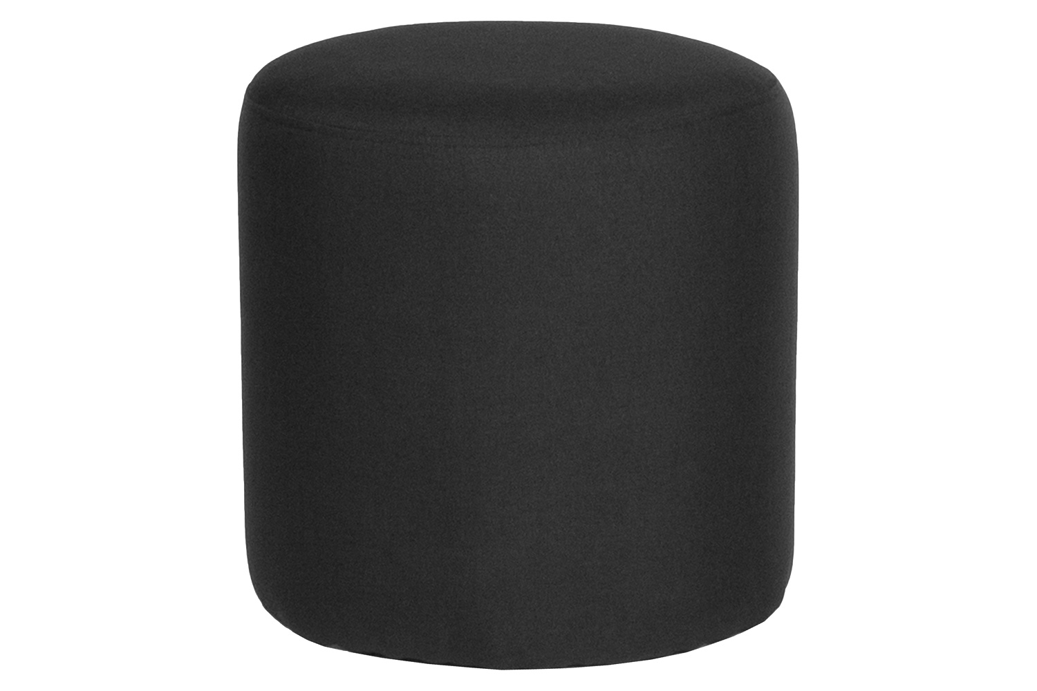 BLNK Barrington Round Fabric Upholstered Round Ottoman Pouf - Black