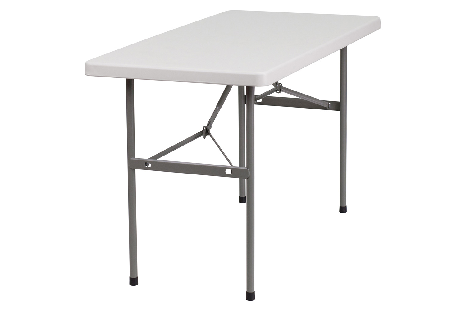 BLNK Granite White Plastic Folding Table - 4'L