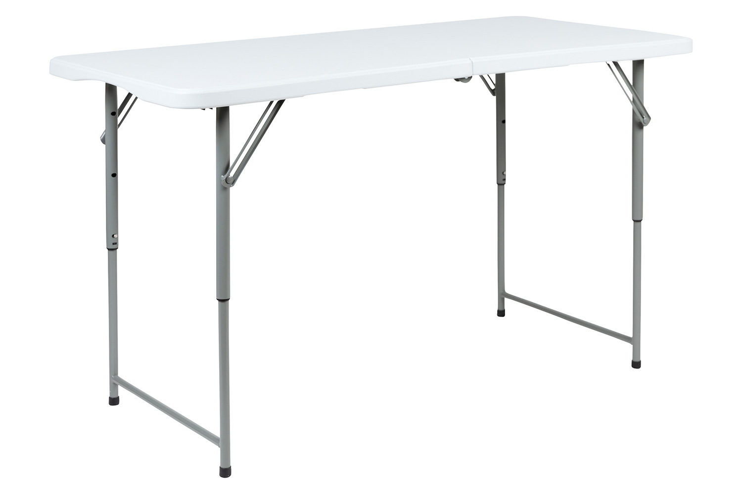 BLNK - Granite White Plastic 3 Height Adjustable Bi-Fold Folding Table