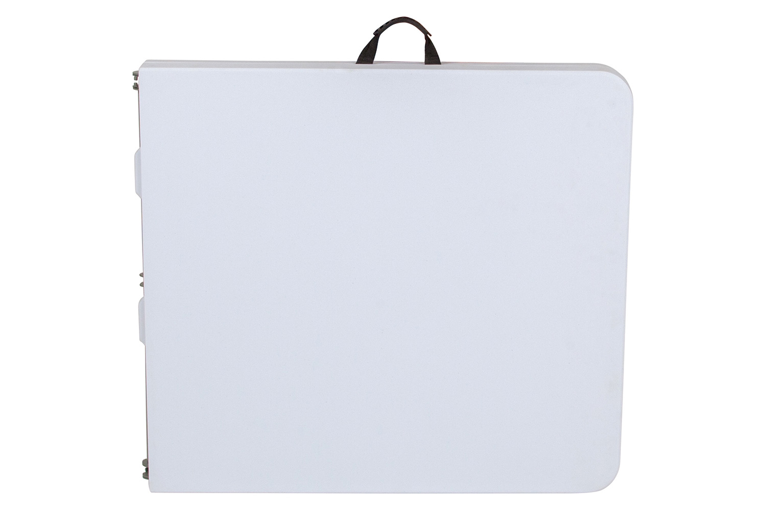BLNK - Granite White Plastic Height Adjustable Bi-Fold Banquet and Event Folding Table with Carrying Handle