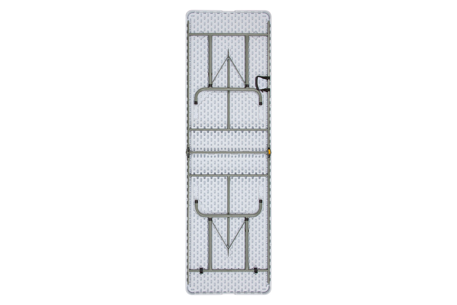 BLNK - Granite White Plastic Height Adjustable Bi-Fold Plastic Banquet and Event Folding Table with Carrying Handle