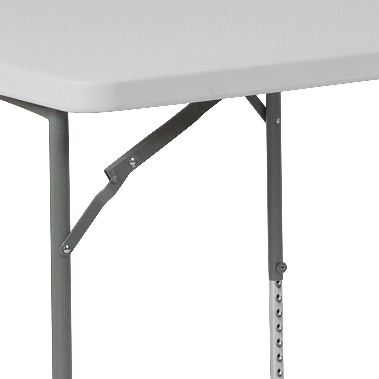 BLNK - Square Granite White Plastic Height Adjustable Folding Table