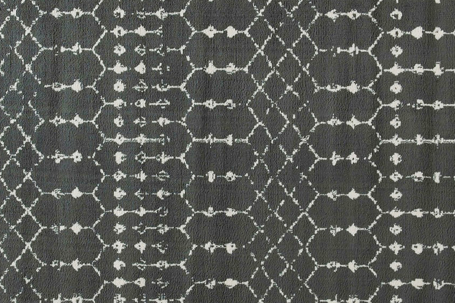 BLNK Beth Geometric Polyester Bohemian Low Pile Rug - Dark Gray/Ivory, 5'W x 7'L
