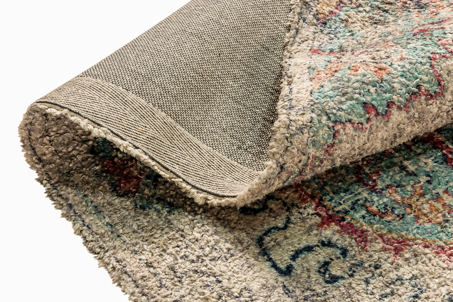 BLNK Katherine Distressed Medallion Polyester Area Rug - Gray, 8'W x 10'L