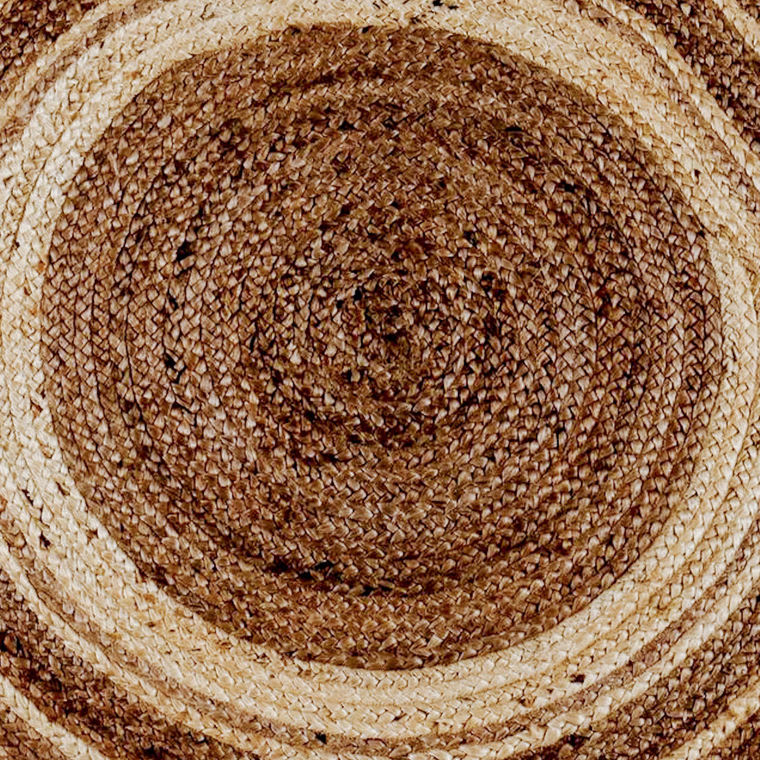 BLNK - Prima Round Natural Fiber Jute Area Rug in Braided Indoor Jute Rug in Natural Area Rugs