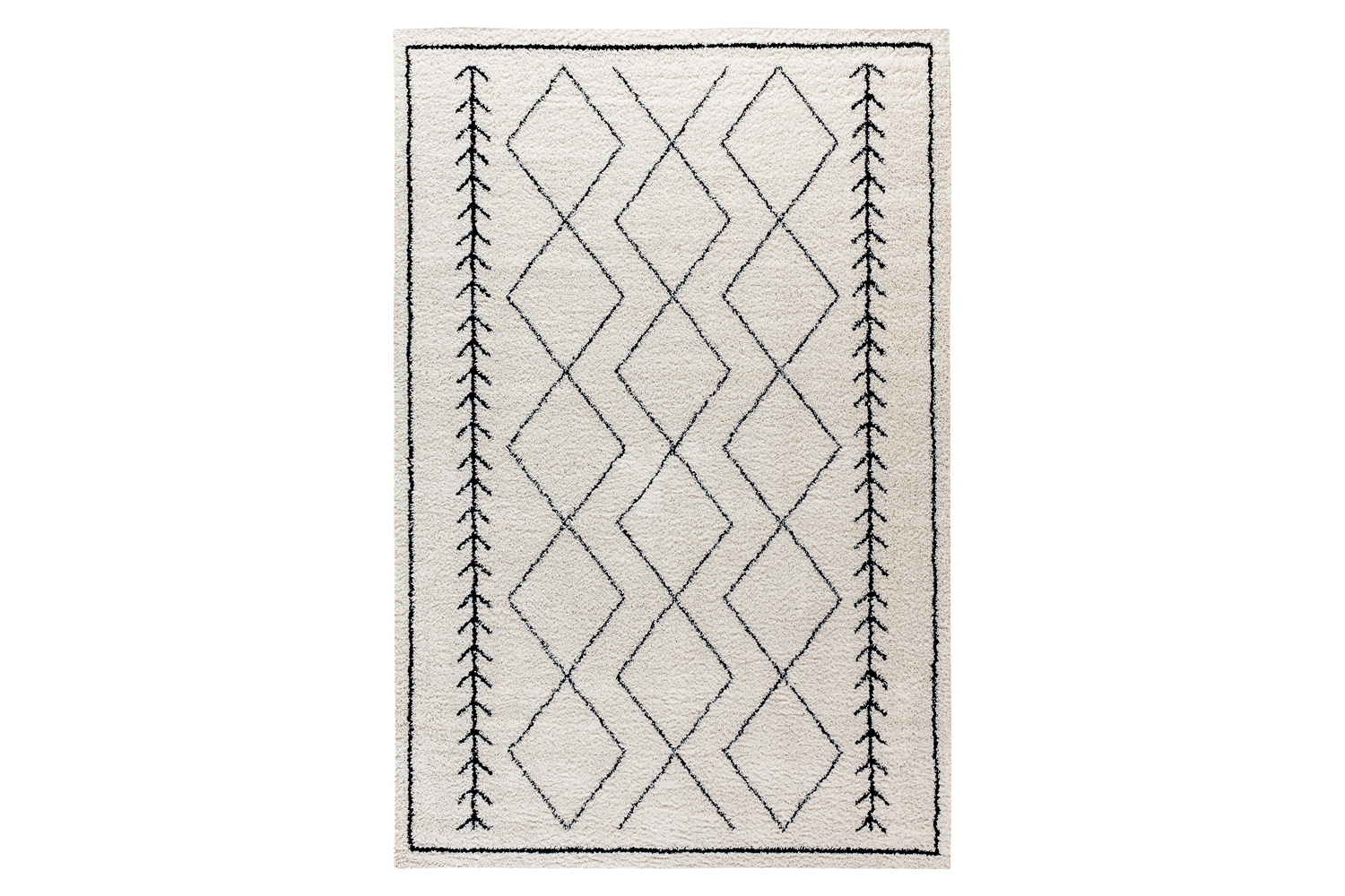 BLNK Roxy Geometric Style Diamond Trellis Area Rug - Ivory, 5'W x 7'L