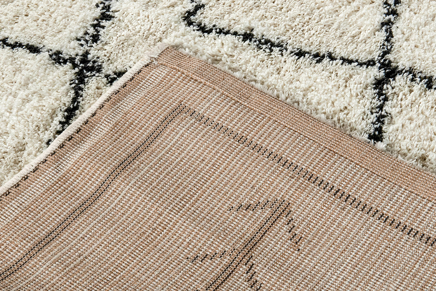 BLNK Roxy Geometric Style Diamond Trellis Area Rug - Ivory, 5'W x 7'L