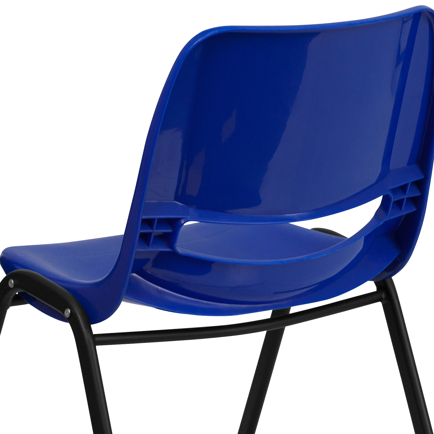BLNK HERCULES Series Ergonomic Shell Stack Chair - Navy/Black, 12"H Seat
