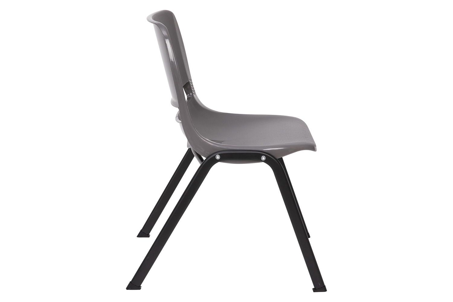 BLNK HERCULES Series Ergonomic Shell Stack Chair - Powder-Gray/Black, 16"H Seat