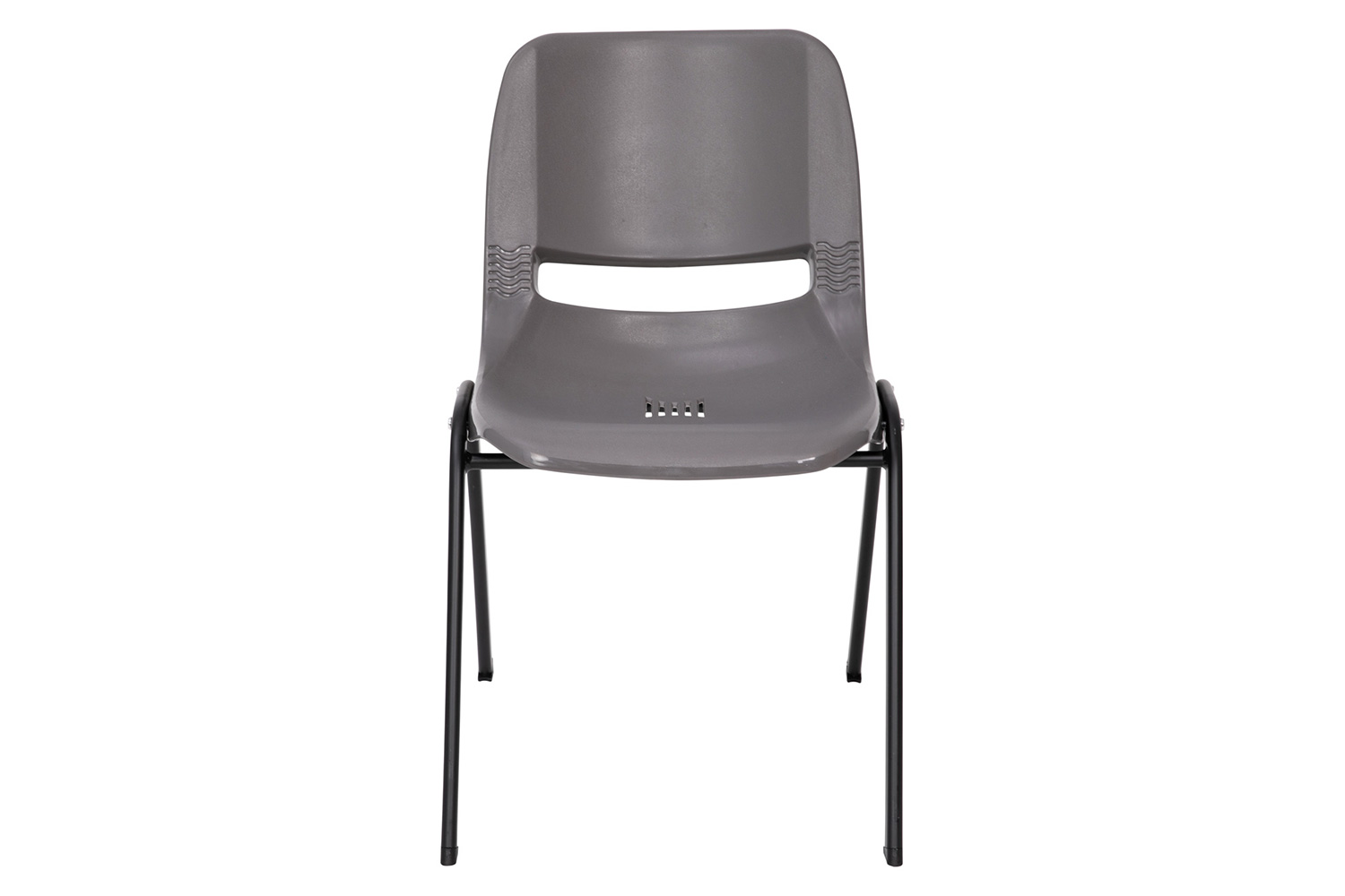 BLNK HERCULES Series Ergonomic Shell Stack Chair - Powder-Gray/Black, 16"H Seat