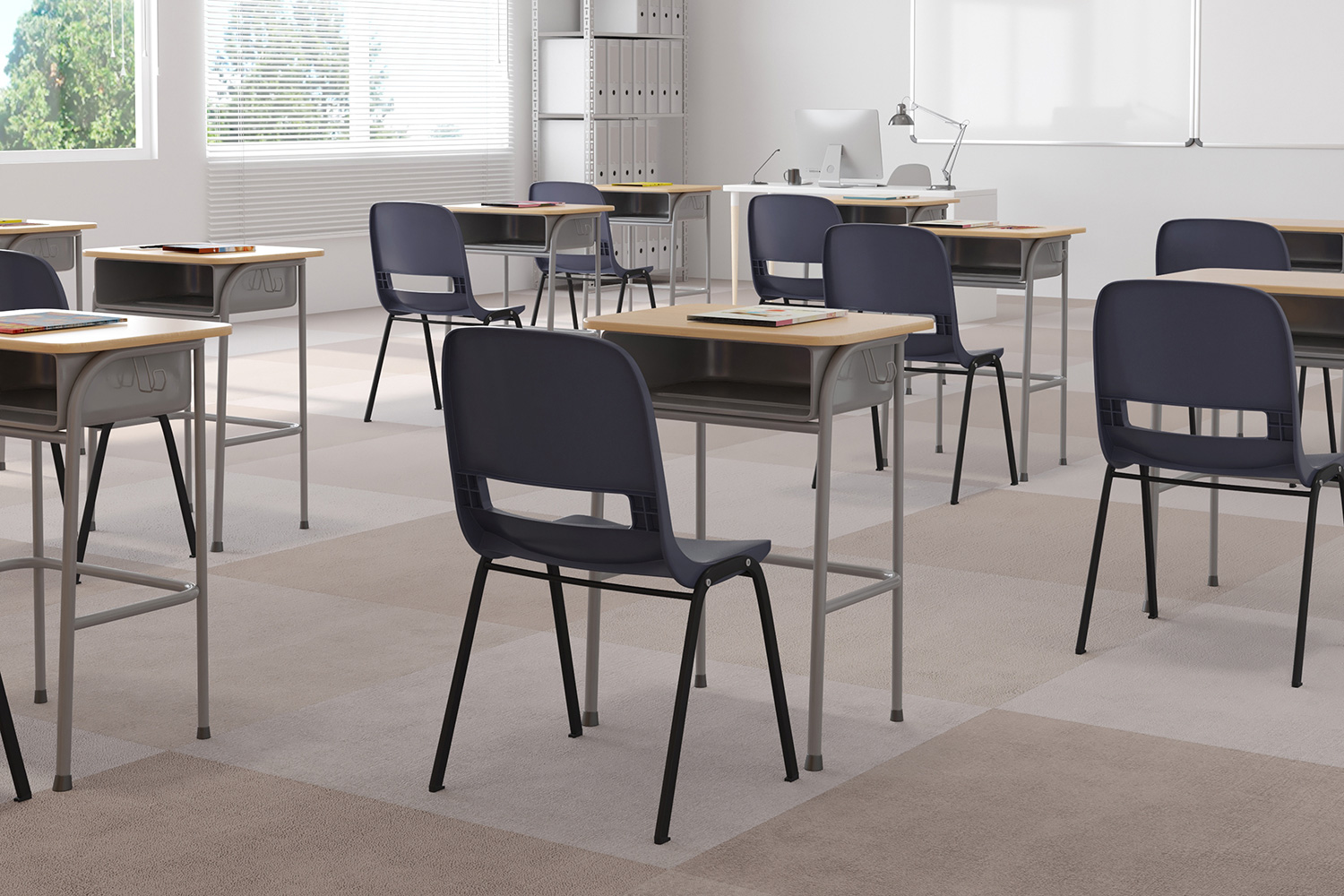 BLNK - HERCULES Series Ergonomic Shell Stack Chair