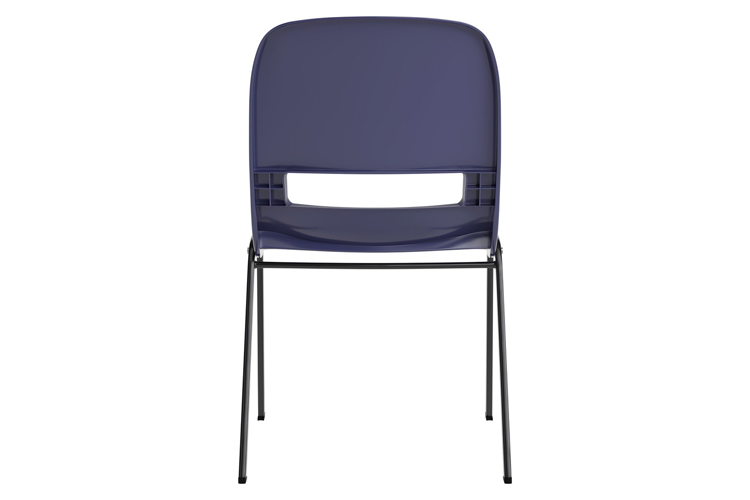 BLNK HERCULES Series Ergonomic Shell Stack Chair - Powder-Navy/Black, 16"H Seat