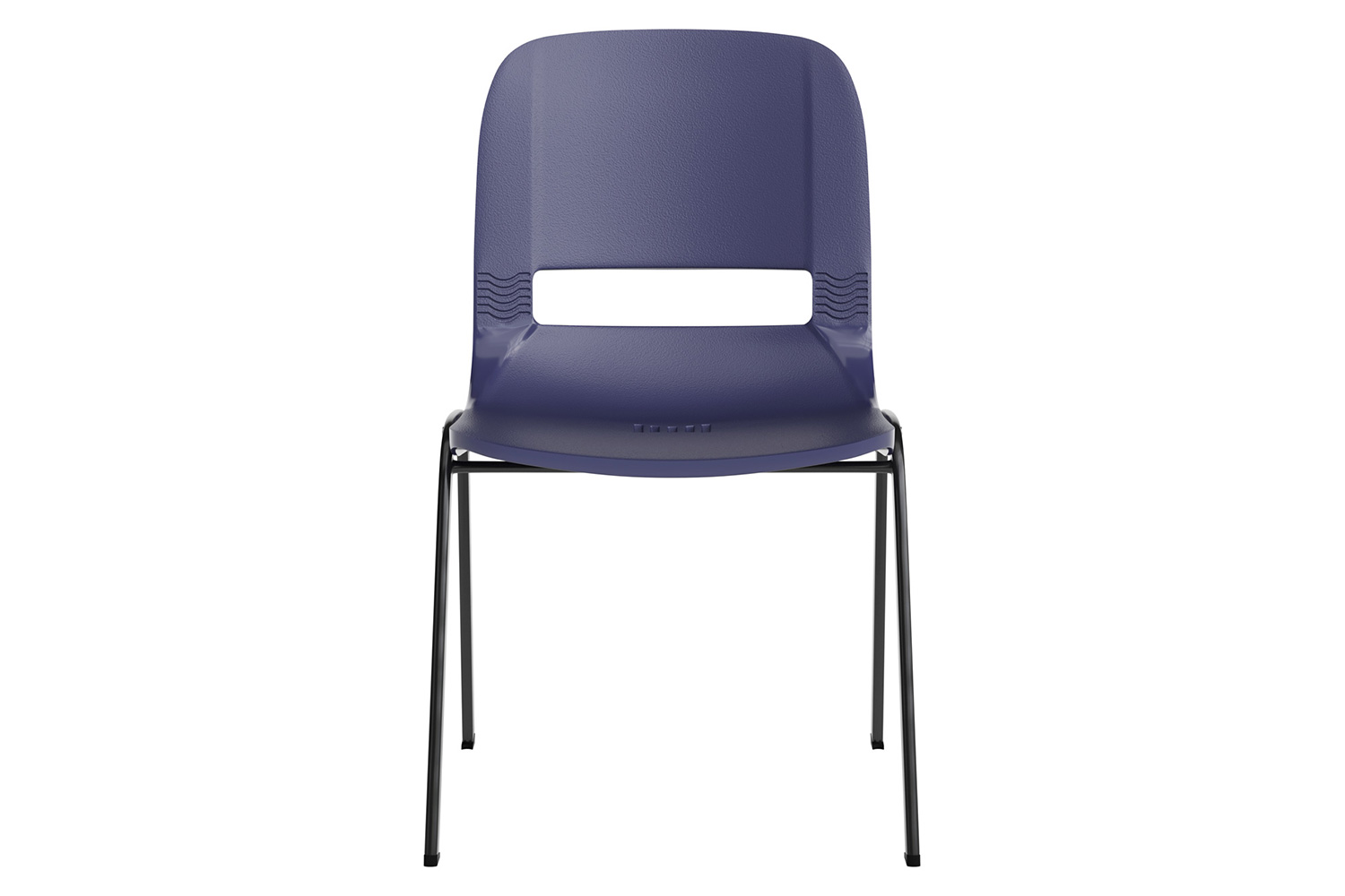 BLNK HERCULES Series Ergonomic Shell Stack Chair - Powder-Navy/Black, 16"H Seat