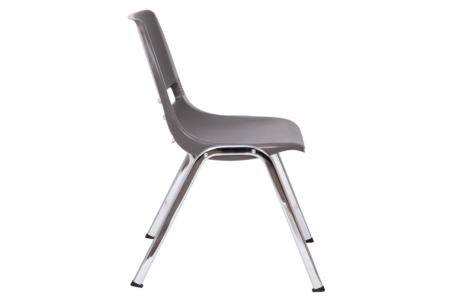 BLNK HERCULES Series Ergonomic Shell Stack Chair - Gray/Chrome, 18"H Seat