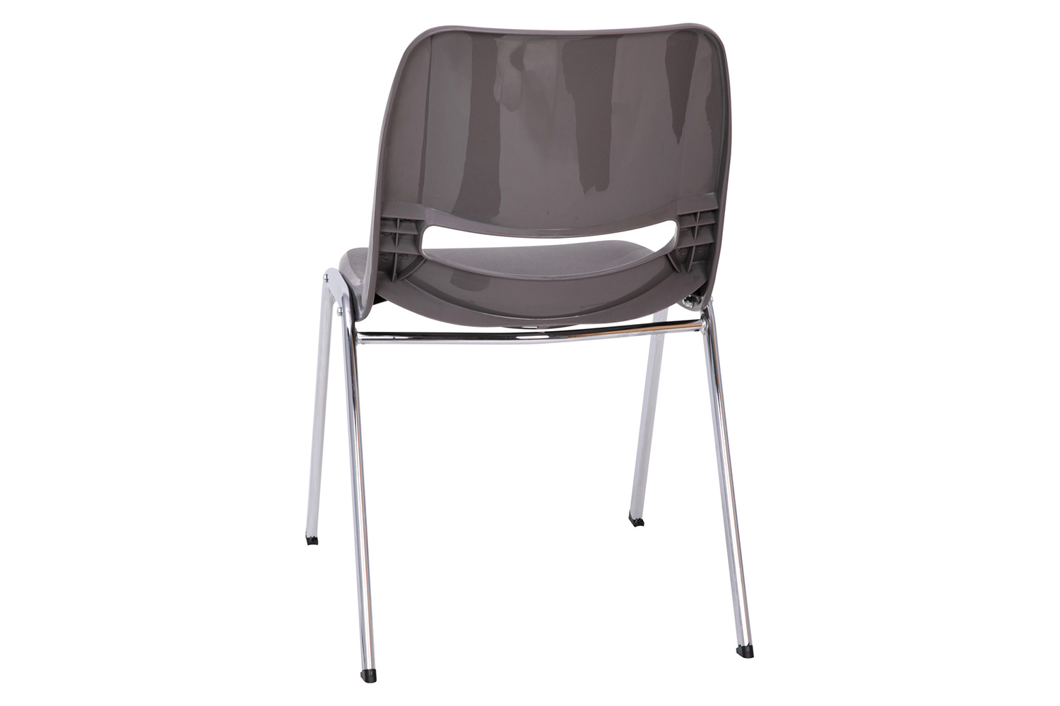 BLNK HERCULES Series Ergonomic Shell Stack Chair - Gray/Chrome, 18"H Seat