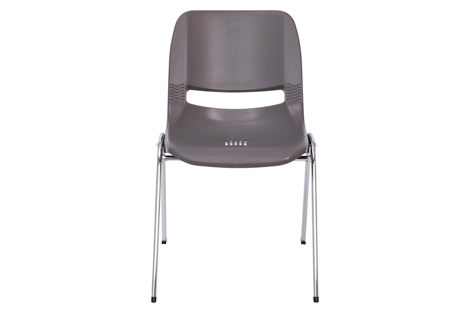 BLNK HERCULES Series Ergonomic Shell Stack Chair - Gray/Chrome, 18"H Seat