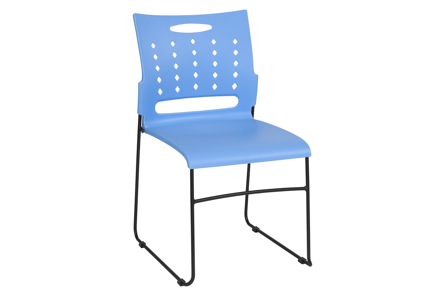 BLNK HERCULES Series Sled Base Stack Chair with Air-Vent Back - Blue