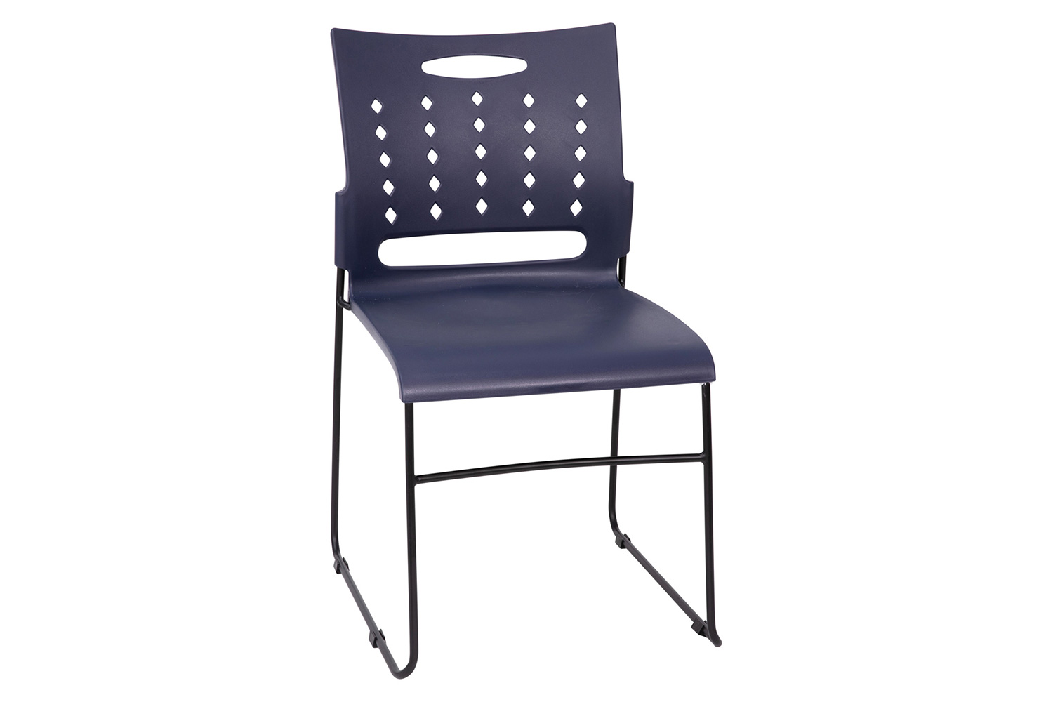 BLNK HERCULES Series Sled Base Stack Chair with Air-Vent Back - Navy