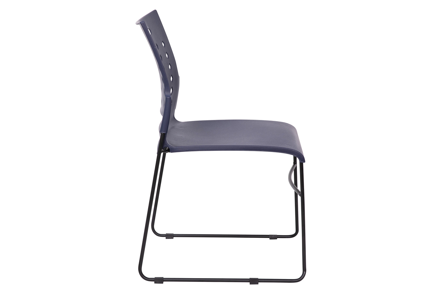 BLNK HERCULES Series Sled Base Stack Chair with Air-Vent Back - Navy