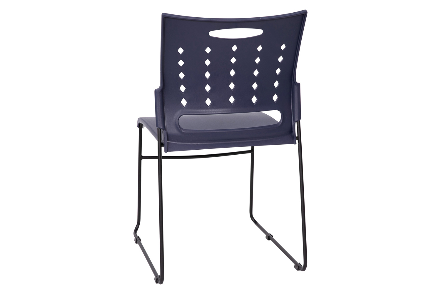 BLNK HERCULES Series Sled Base Stack Chair with Air-Vent Back - Navy