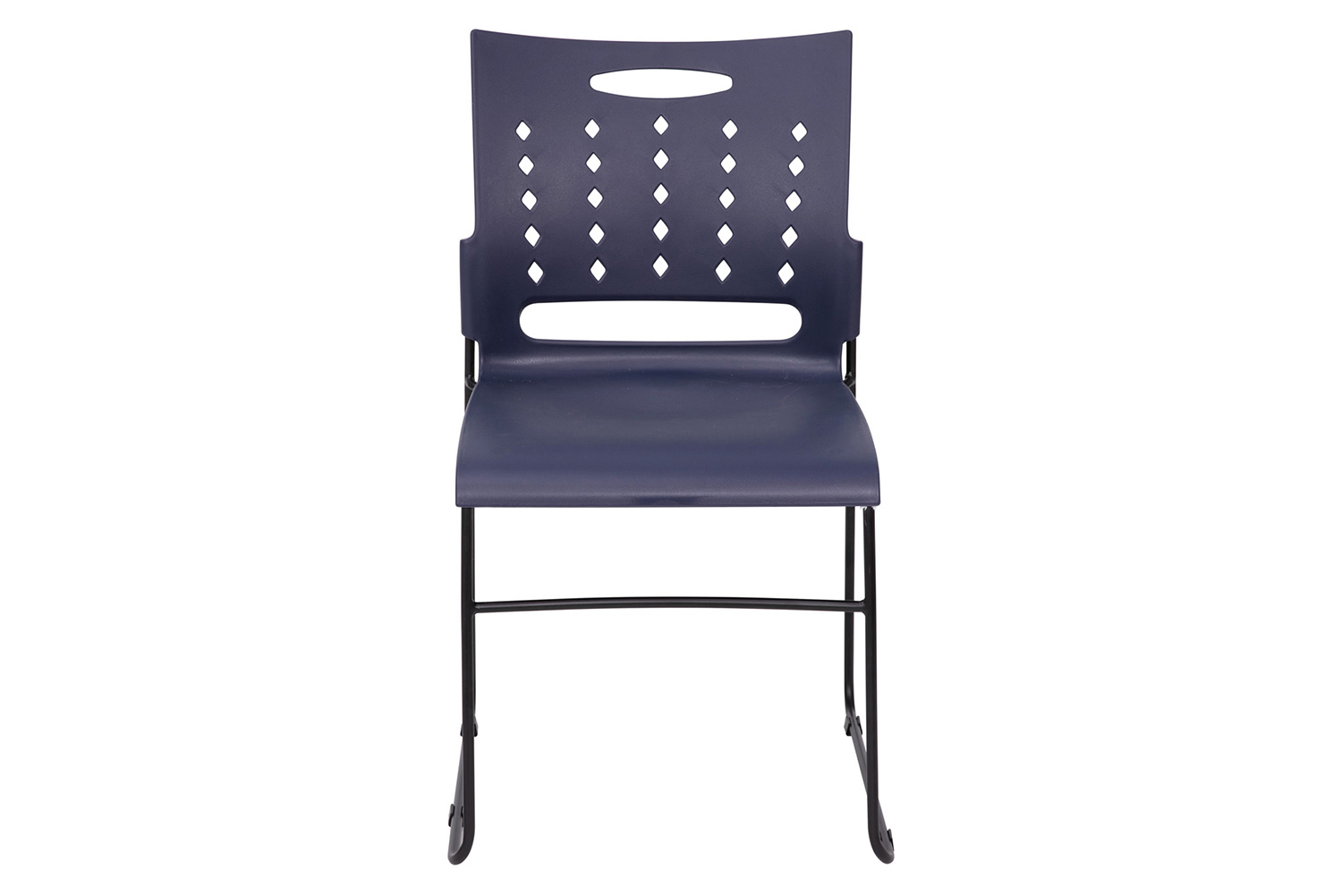 BLNK HERCULES Series Sled Base Stack Chair with Air-Vent Back - Navy