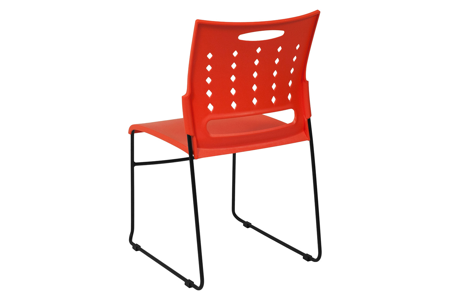 BLNK HERCULES Series Sled Base Stack Chair with Air-Vent Back - Orange