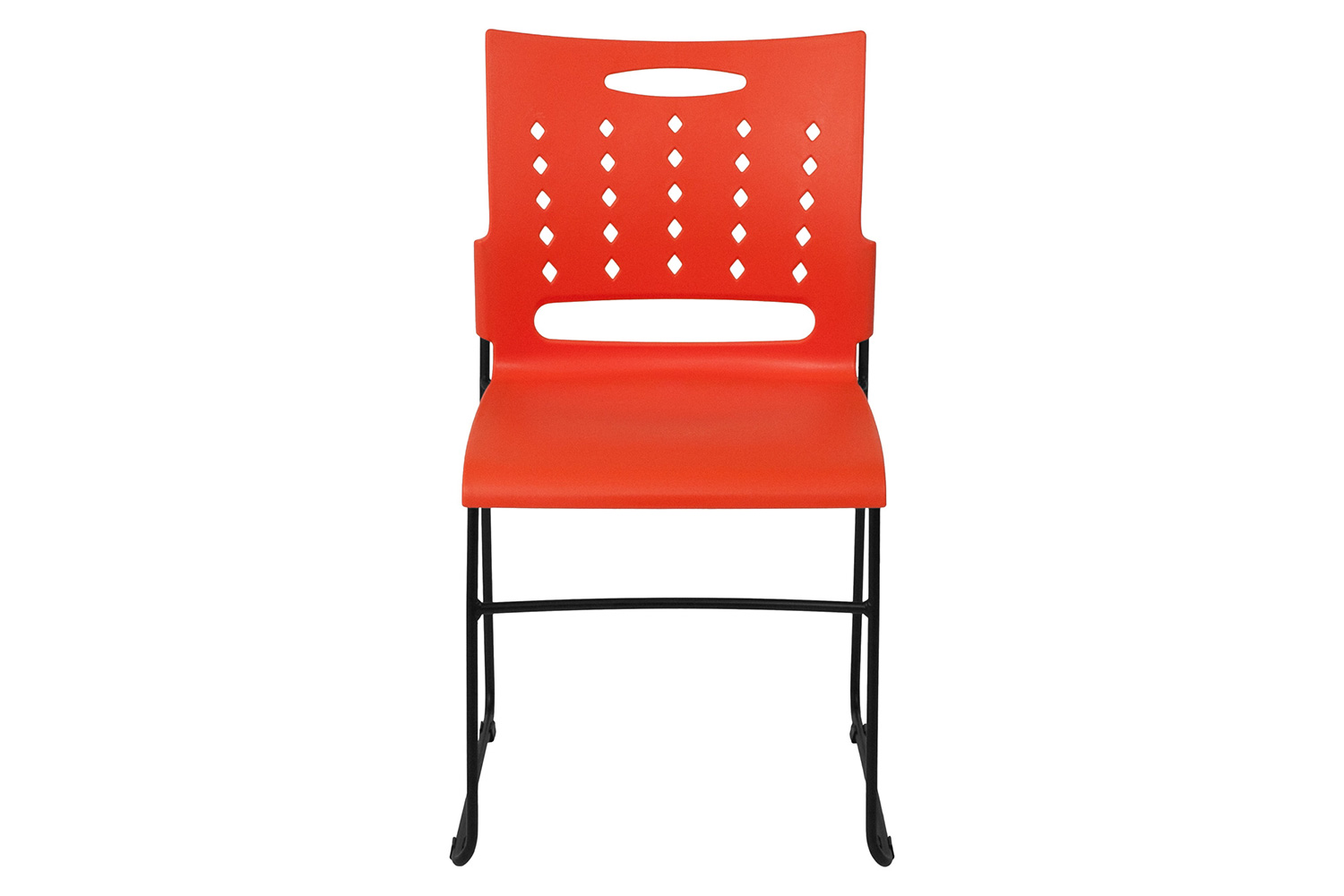 BLNK HERCULES Series Sled Base Stack Chair with Air-Vent Back - Orange