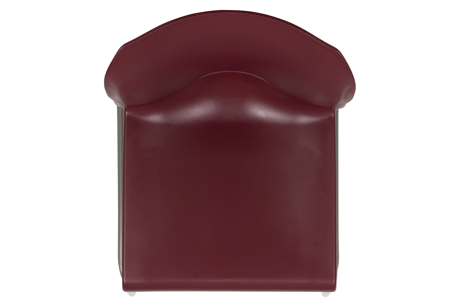 BLNK HERCULES Series Full Back Contoured Stack Chair with Gray Powder Coated Sled Base - Burgundy